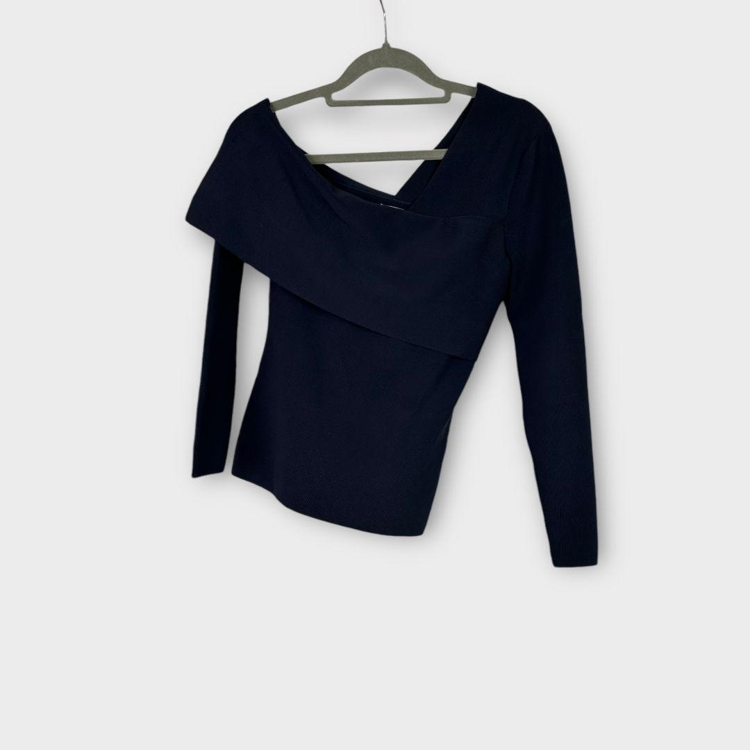 Reiss Eliah Knitted Asymmetric Top - S