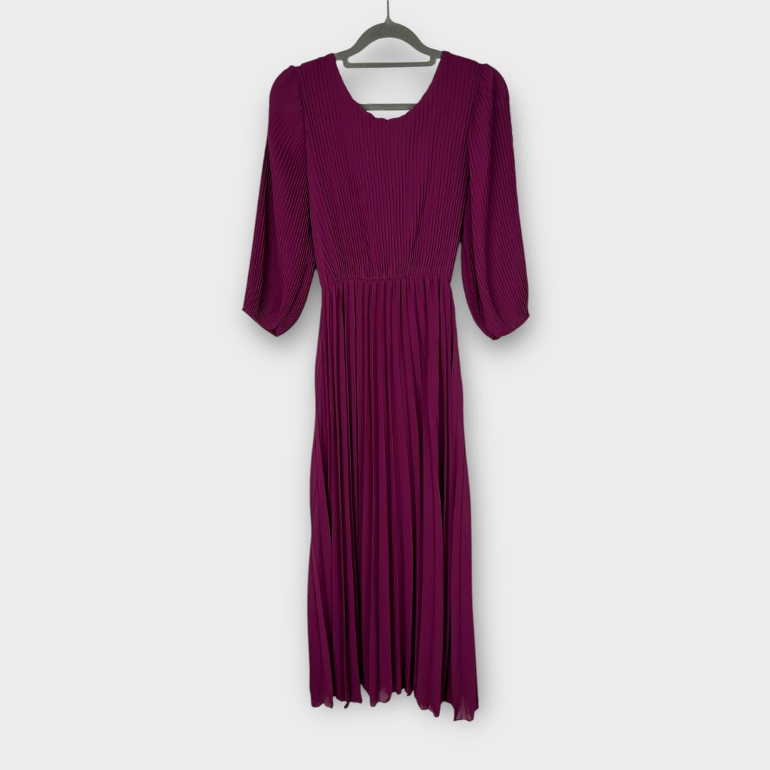 Canella Lane Pleated Midi Dress - 10