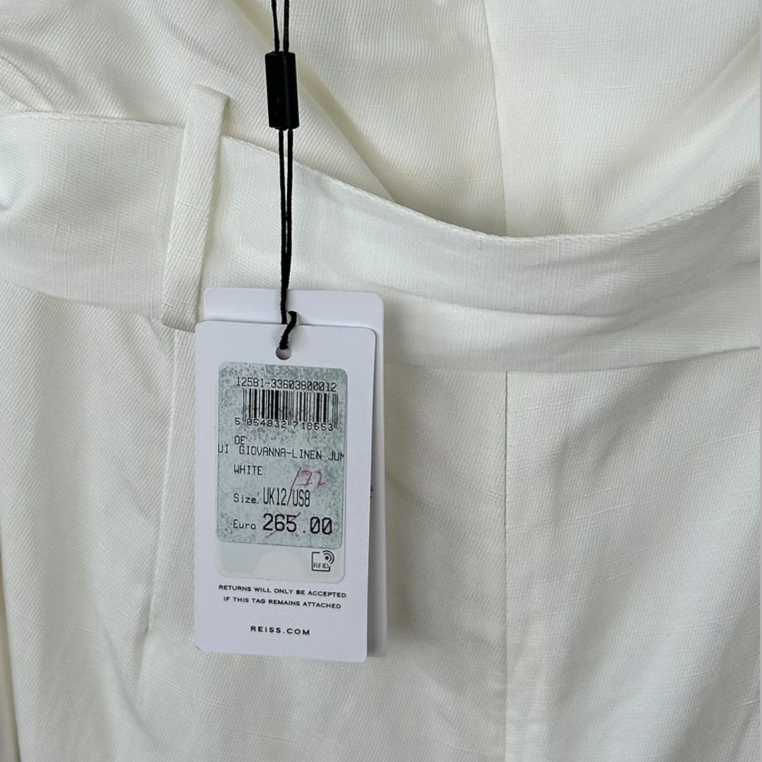 Reiss Giovanna Linen Halterneck Jumpsuit - 10/12