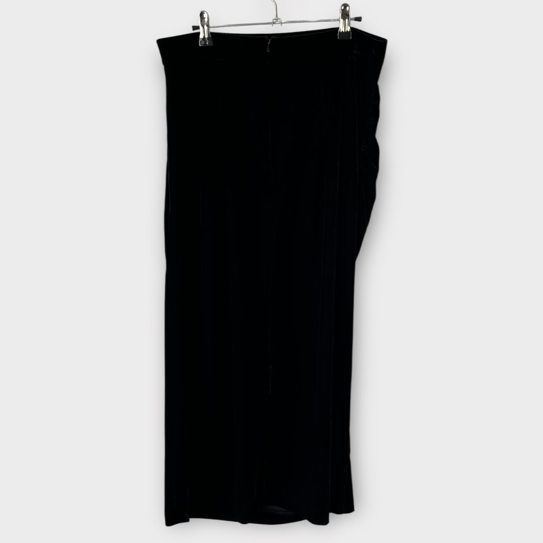 Reiss Leona Velvet Ruched Midi Skirt - 12