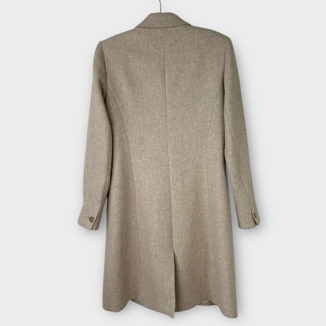 Reiss Mandie Wool Blend Contrast Collar Overcoat - 8