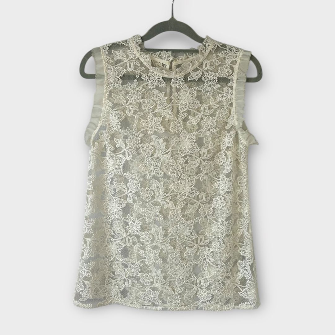 Reiss Marina Sleeveless Lace Top - 6