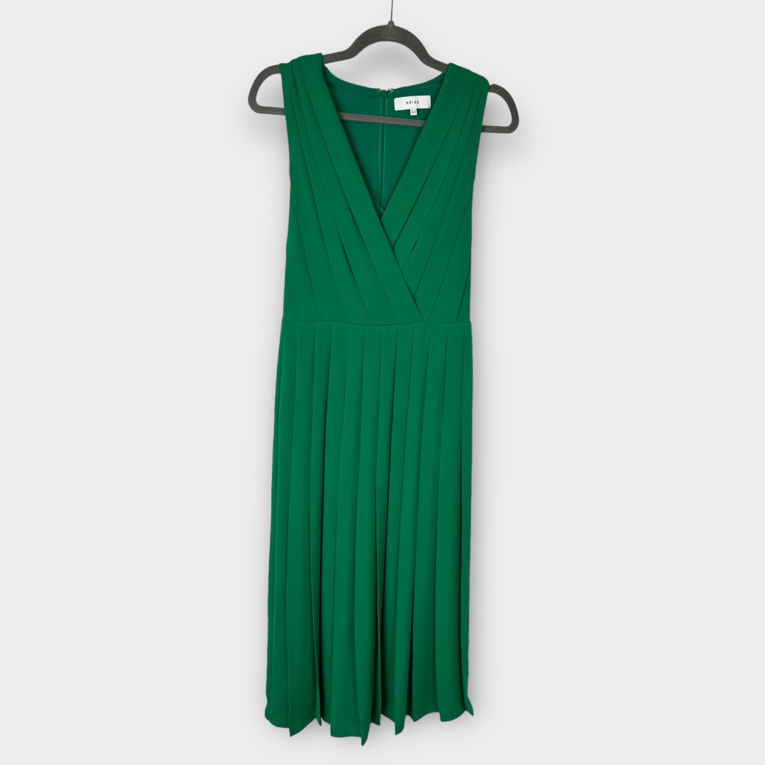 Reiss Mariona Pleated Midi Dress - 6
