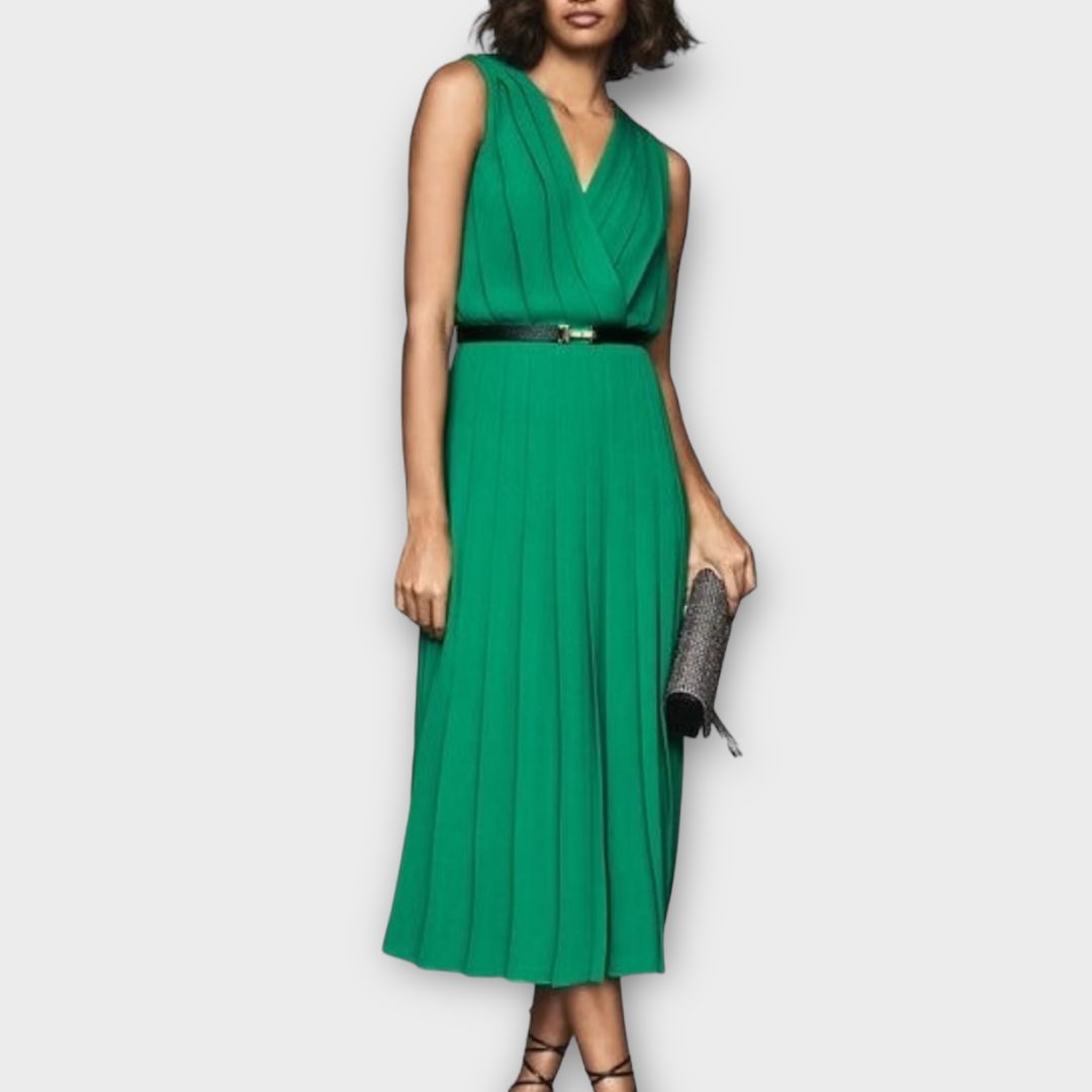 Reiss Mariona Pleated Midi Dress - 6
