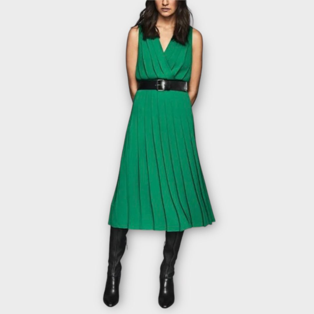 Reiss Mariona Pleated Midi Dress - 6