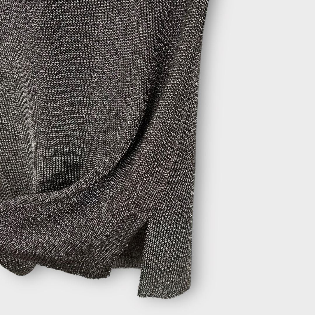 Reiss Nala Metallic Knitted Top - XS