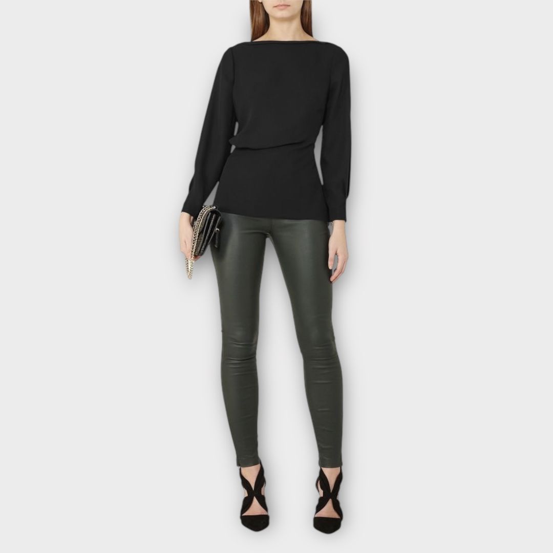 Reiss Nina Draped Long-sleeved Top - 12