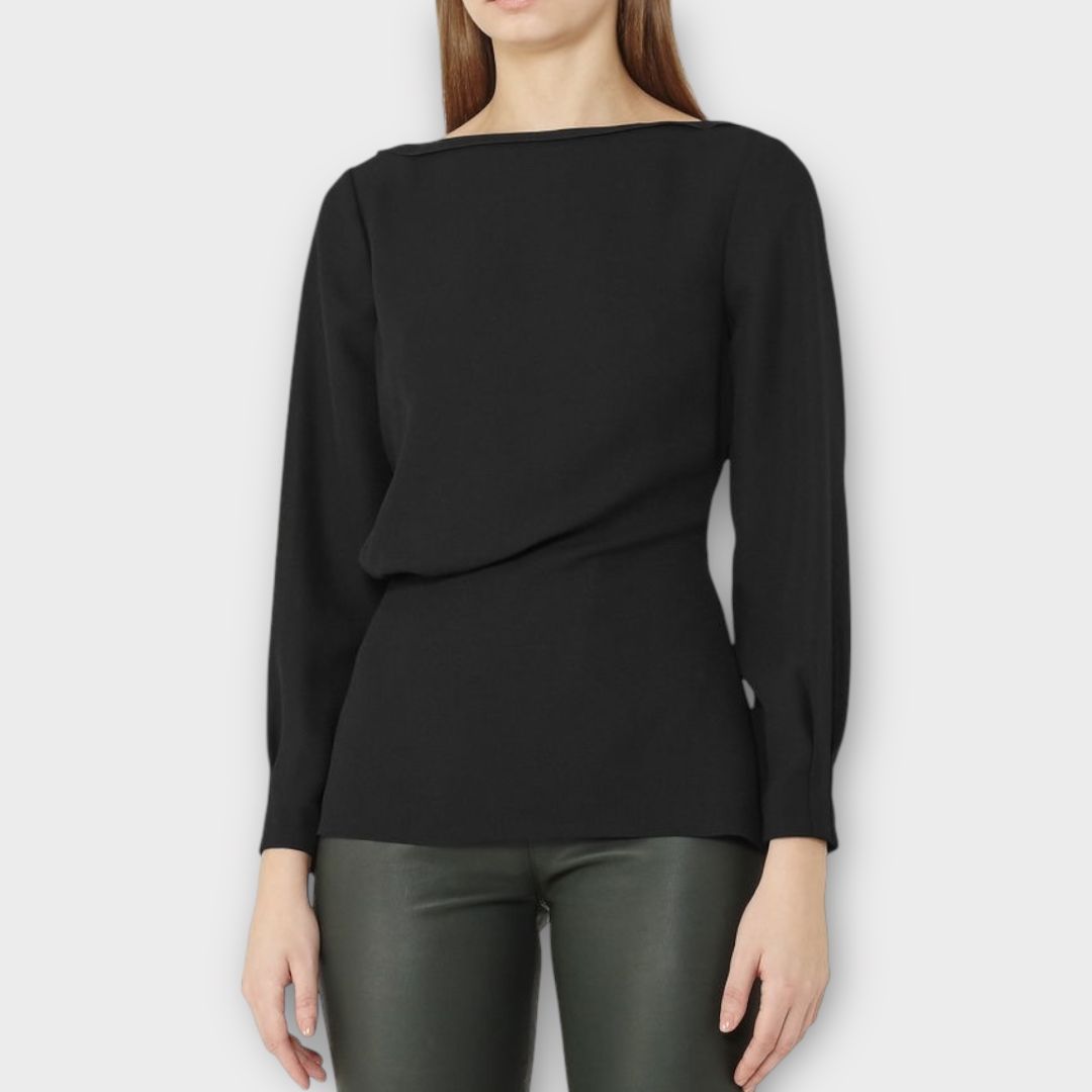 Reiss Nina Draped Long-sleeved Top - 12