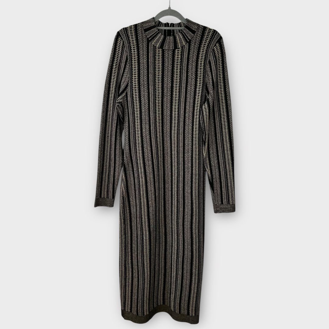 Reiss Skylar Metallic Chain Knit Dress - 14/16 (L)