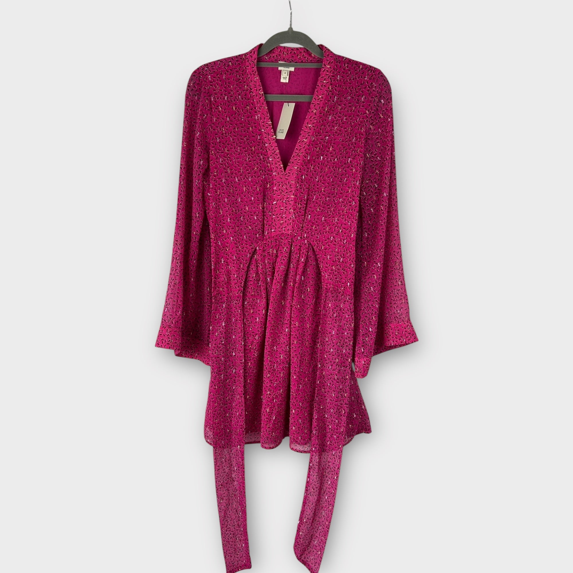 River Island Shimmery Boho Mini Dress - 8