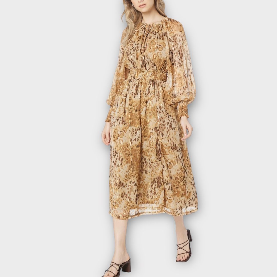 River Island Animal Print Midi Dress - 14