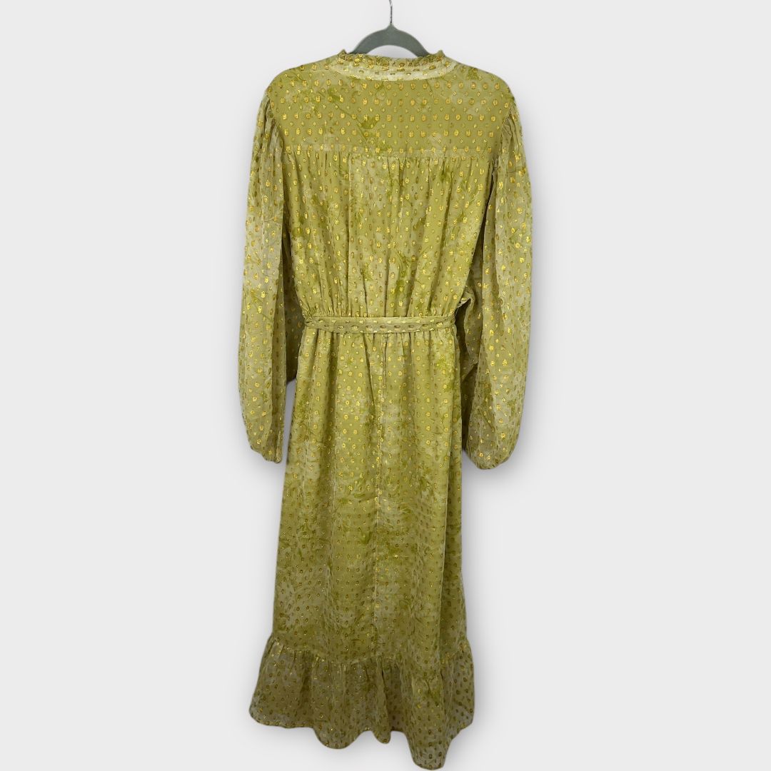 River Island Metallic Clip Dot Midi Dress - 14