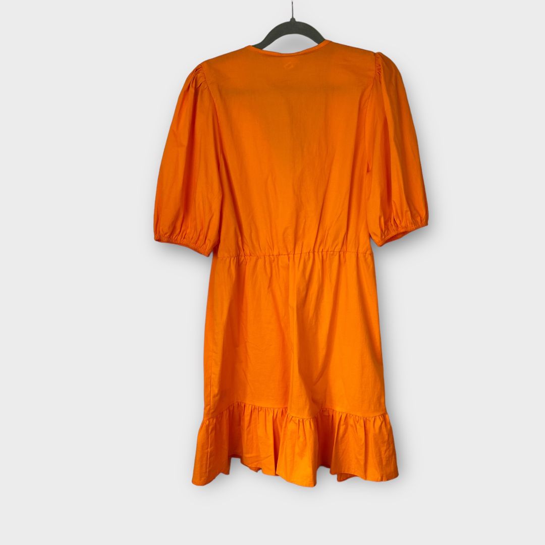 River Island Frill Wrap Cotton Mini Dress - 14