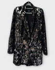 River Island Longline Velvet Sequin Blazer Dress - 12