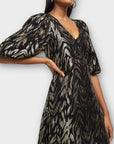 River Island Lurex Detail Smock Dress - 10