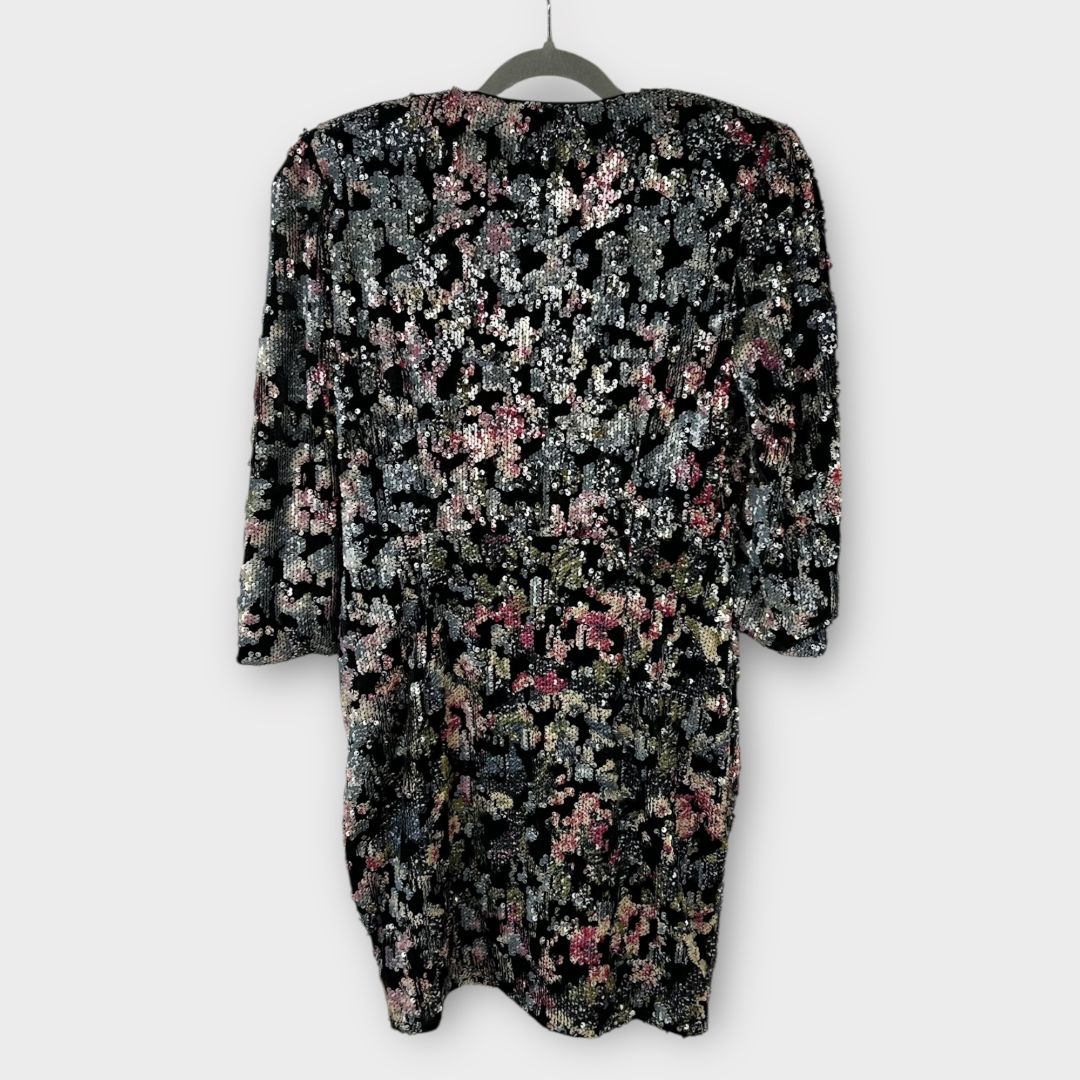 River Island Ruched Velvet Sequin Dress - 14