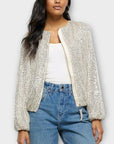 River Island Sequin Bomber Jacket - S
