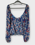 Rixo Bridgette Silk Blend Floral Top - 16 (XL)