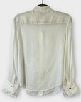 Sandro Linen/Silk Ruffle Shirt - 8/10