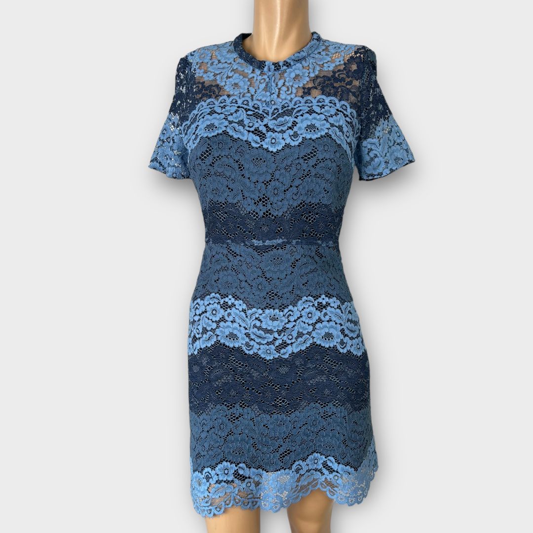 Sandro Tonal Lace Mini Dress - XS/S