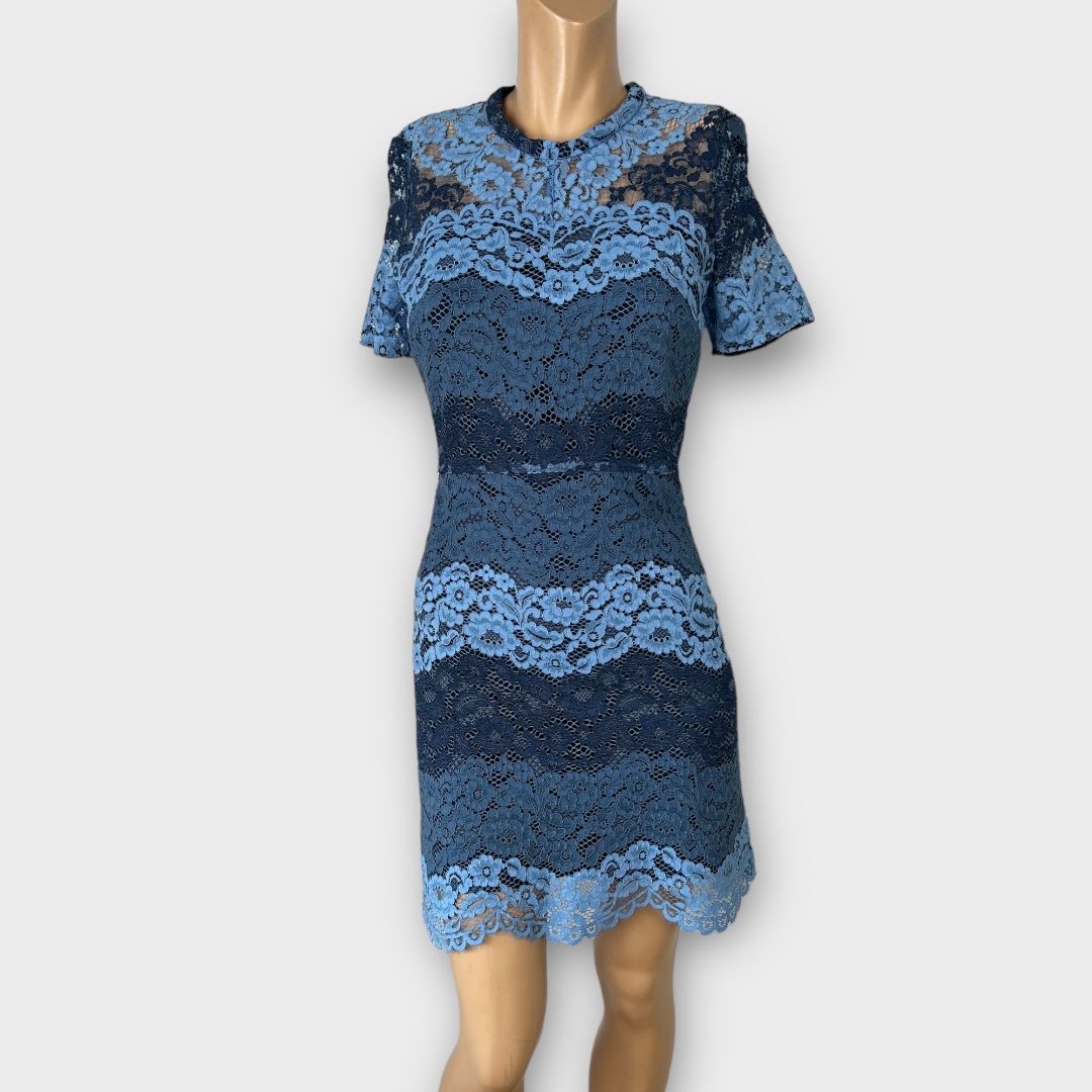 Sandro Tonal Lace Mini Dress - XS/S