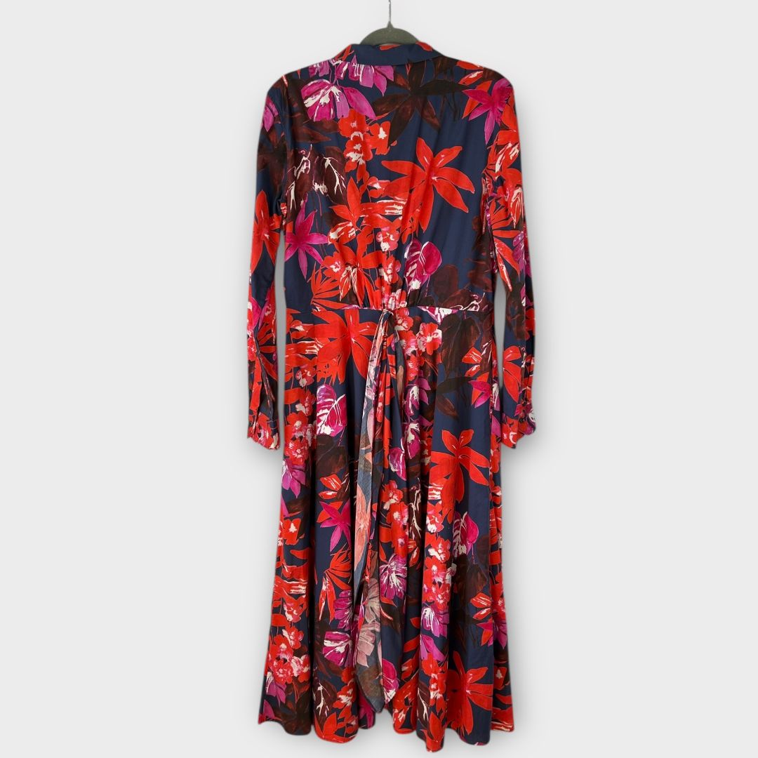 Sara Roka Jungle Gelsa Floral Midi Dress - 12/14