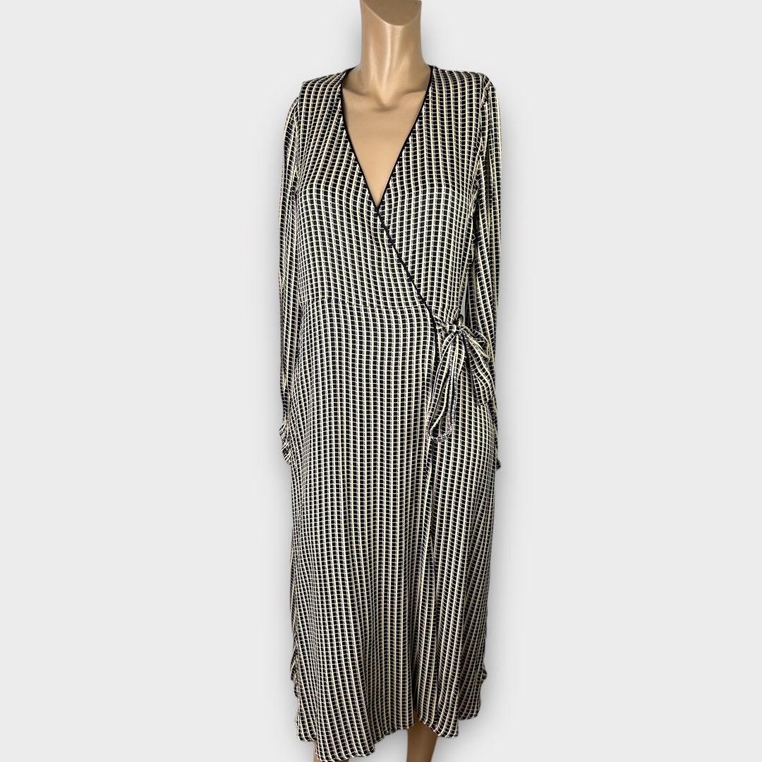 Second Female Wrap Midi Dress - S (8/10)