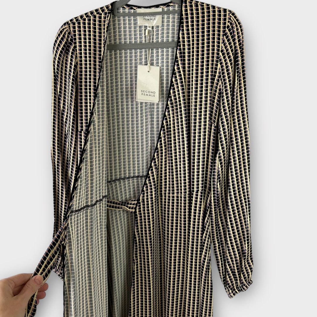Second Female Wrap Midi Dress - S (8/10)