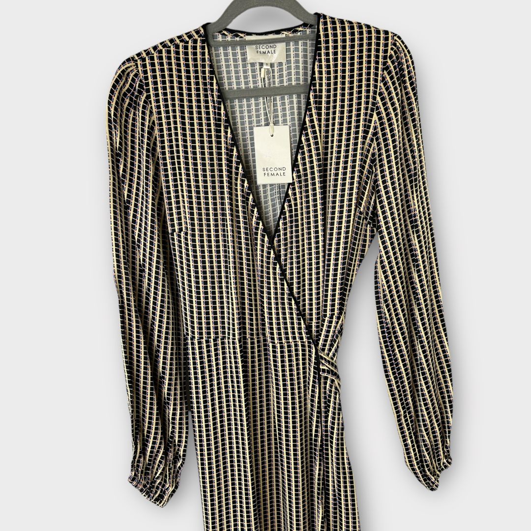 Second Female Wrap Midi Dress - S (8/10)