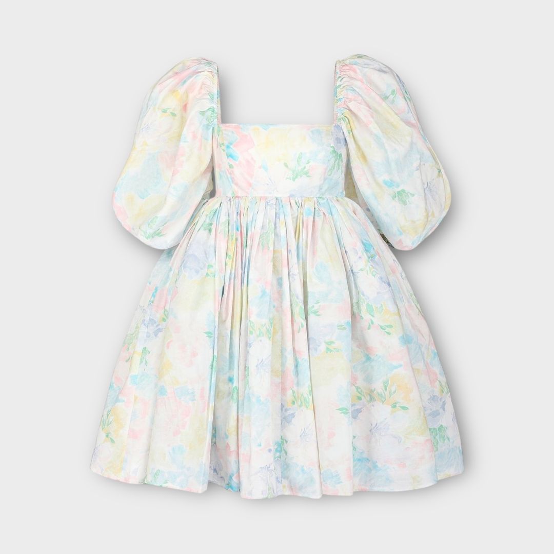 Selkie The Cottage Sweetcorn Puff Dress - 8 (S)