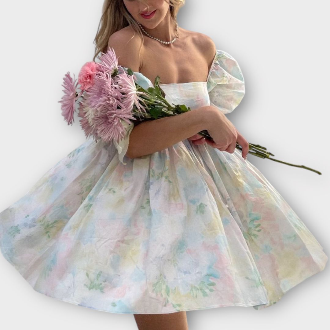Selkie The Cottage Sweetcorn Puff Dress - 8 (S)