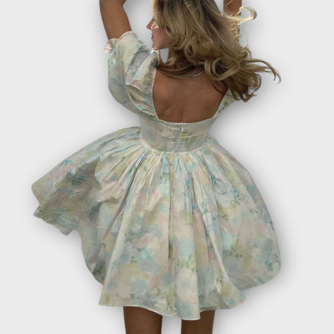 Selkie The Cottage Sweetcorn Puff Dress - 8 (S)