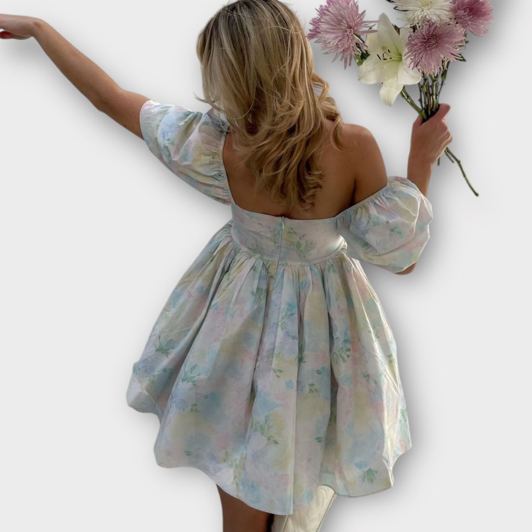 Selkie The Cottage Sweetcorn Puff Dress - 8 (S)