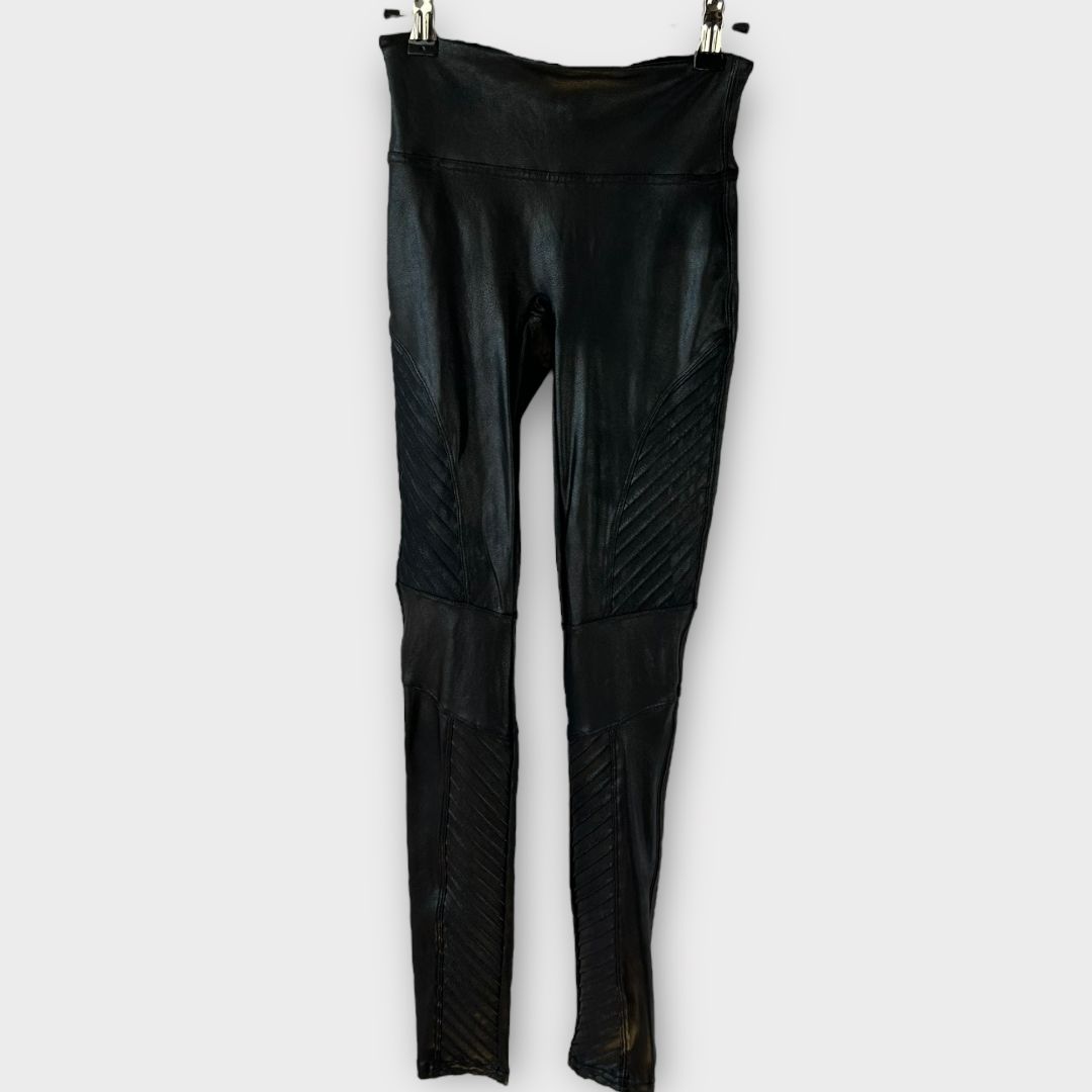 Spanx Faux Leather Motorbike Leggings - XS
