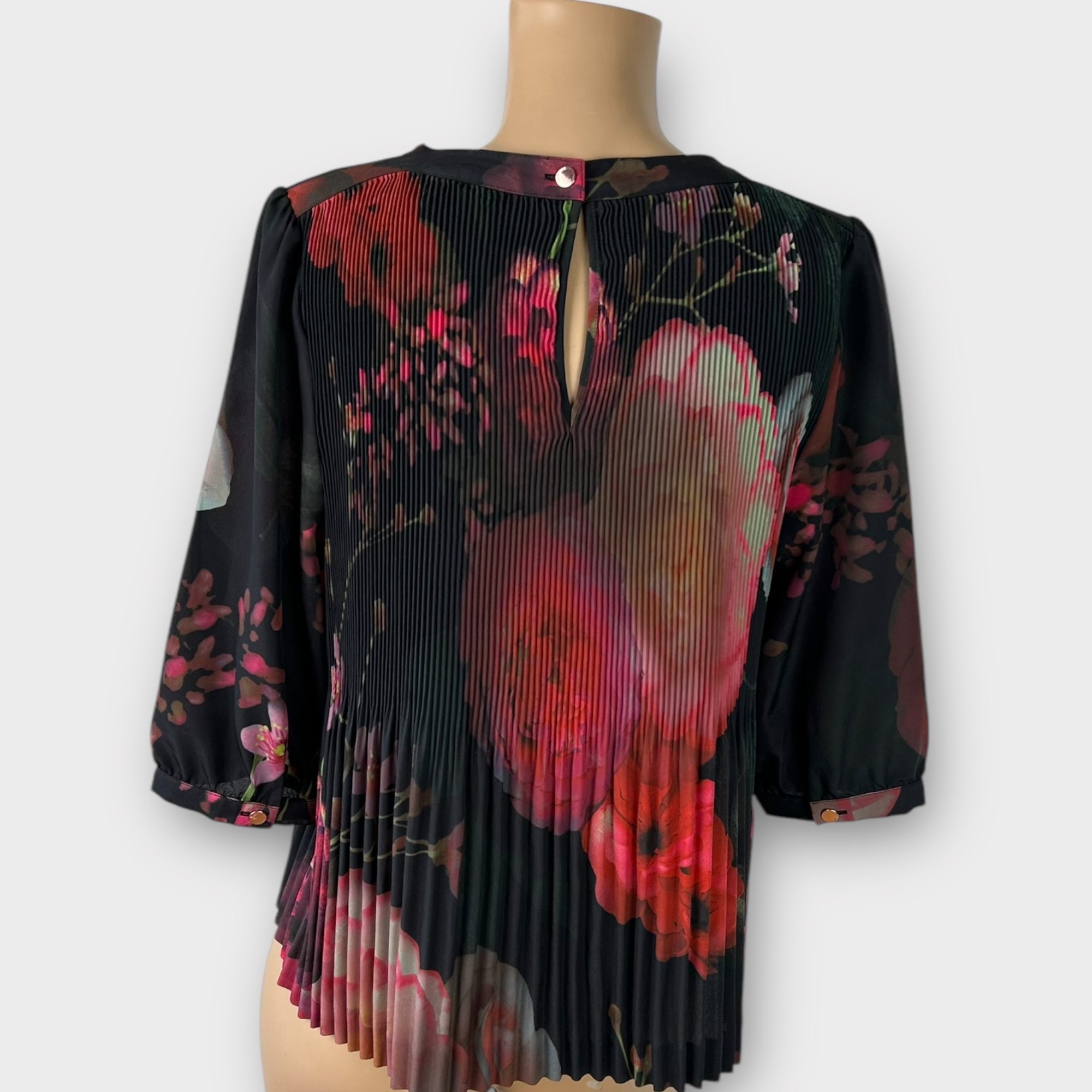 Ted Baker Floral Pleated Top - 8