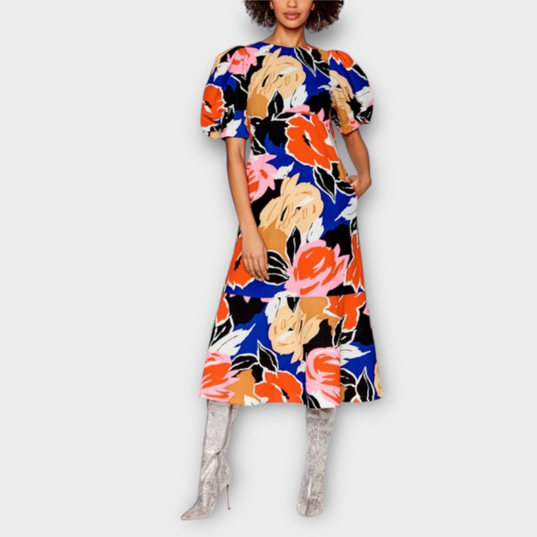 Ted Baker Harpia Floral Midi Dress - 12