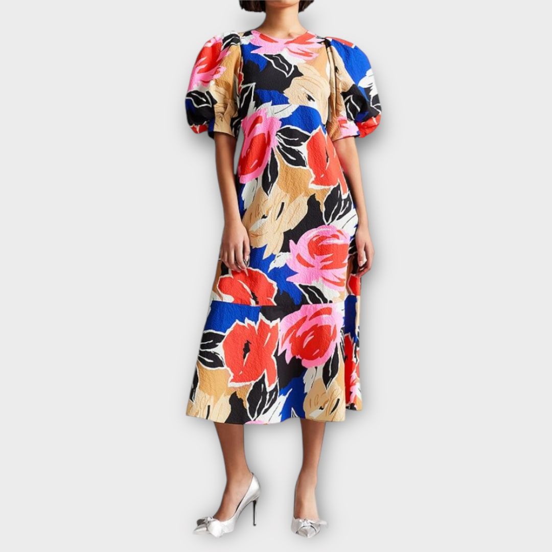 Ted Baker Harpia Floral Midi Dress - 12