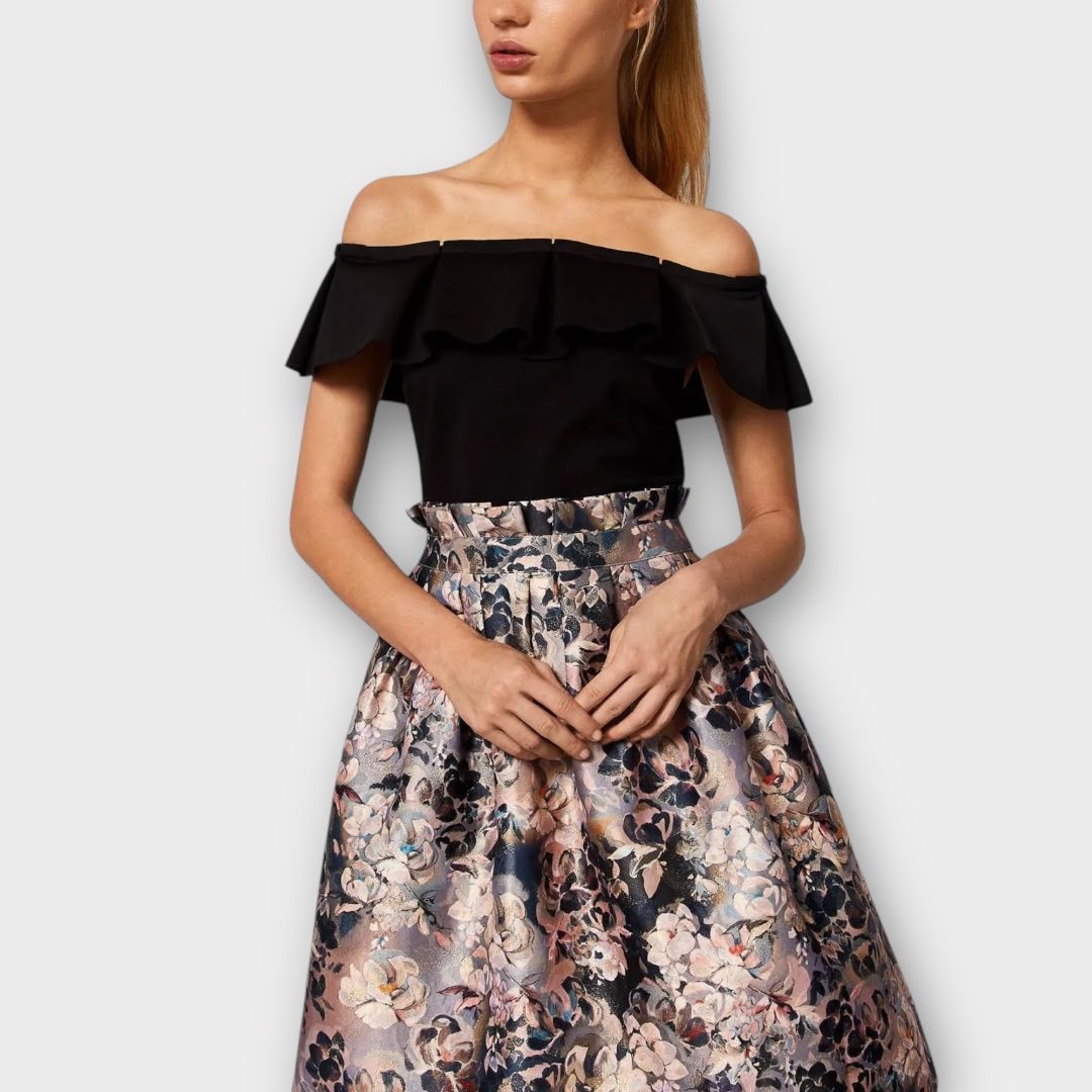 Ted Baker Liista Box Pleat Bardot Top - 14
