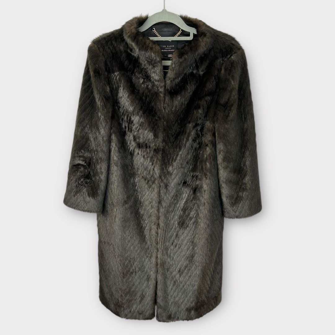 Ted baker fur coat hot sale