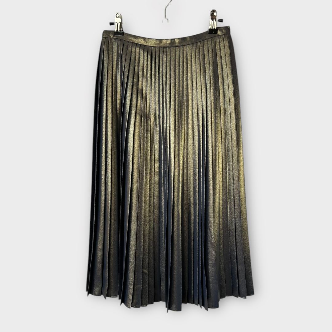 Ted Baker Zainea Pleated Metallic Midi Skirt - 8