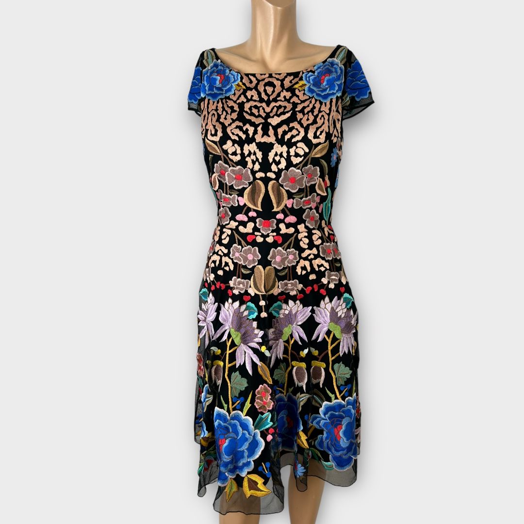 Temperley London Floral Embroidery Midi Dress - 12