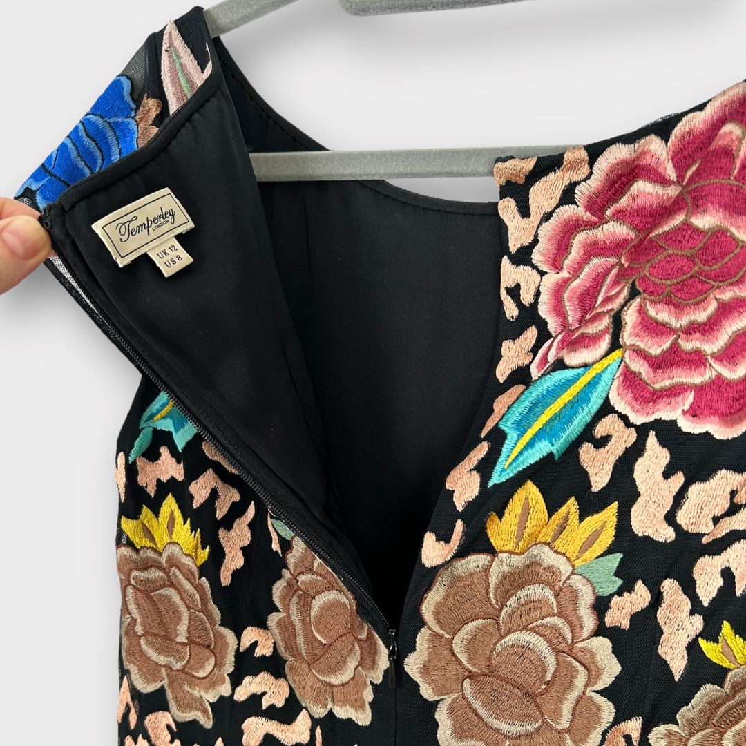 Temperley London Floral Embroidery Midi Dress - 12