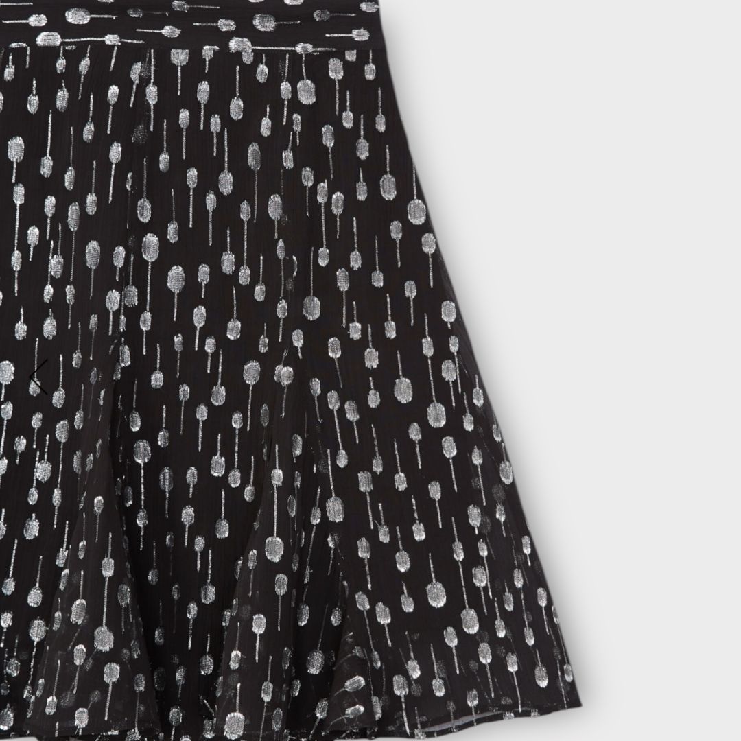 The Kooples Metallic Polka Dot Skirt - 10/12