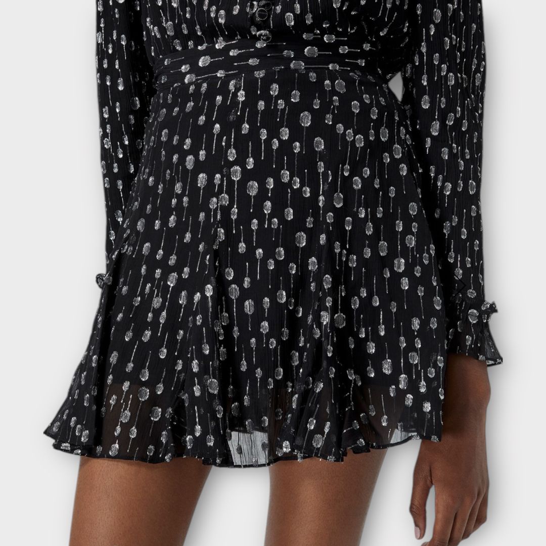 The Kooples Metallic Polka Dot Skirt - 10/12