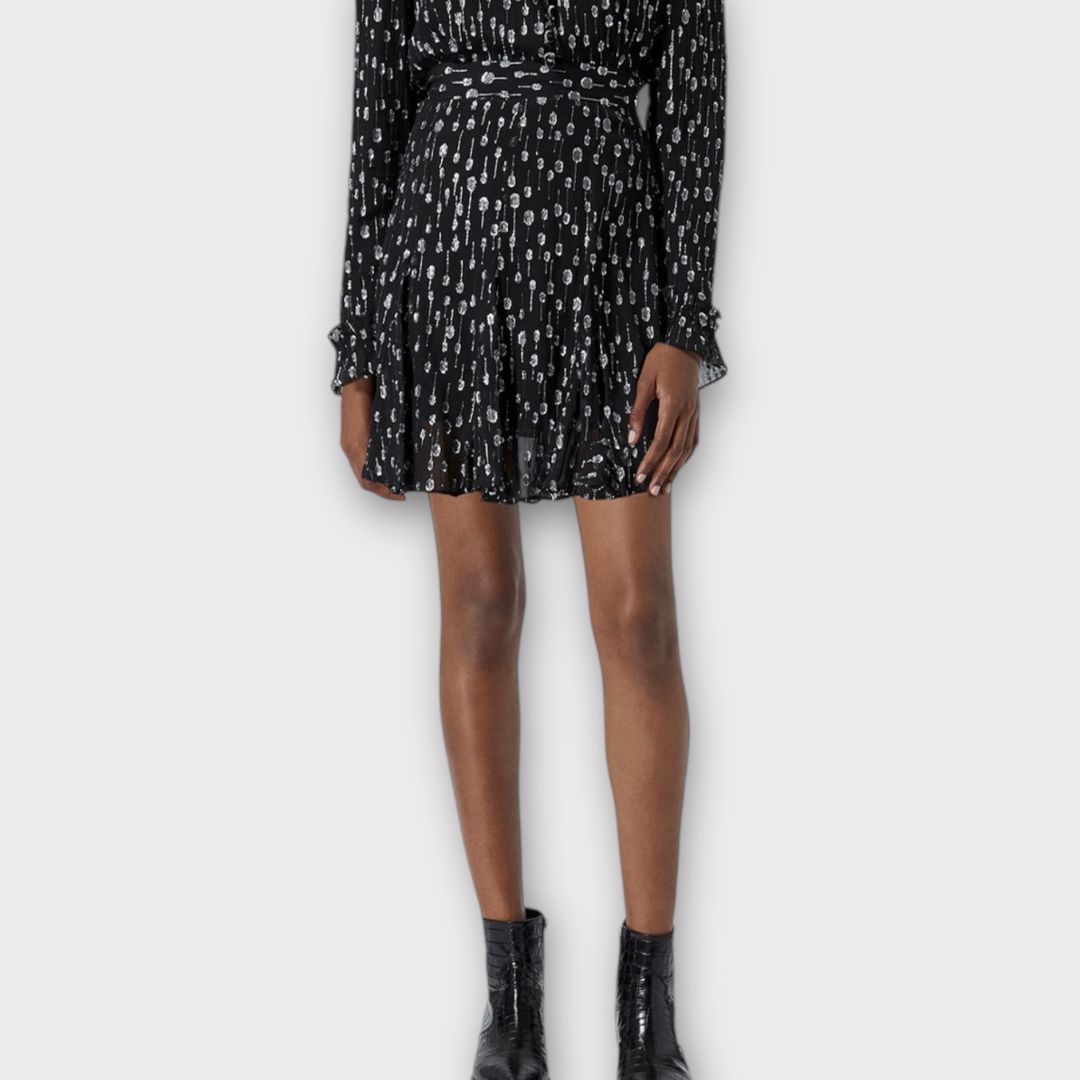 The Kooples Metallic Polka Dot Skirt - 10/12