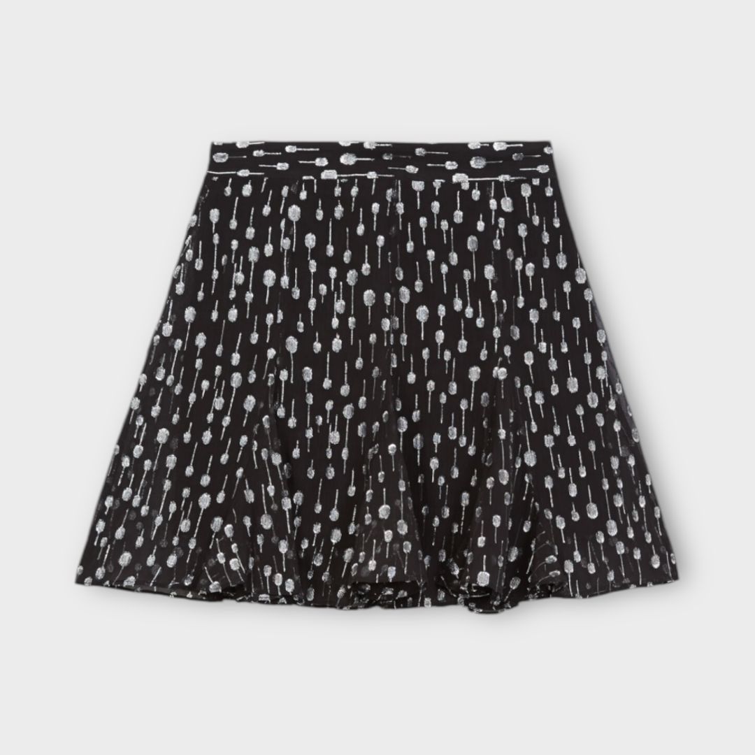 The Kooples Metallic Polka Dot Skirt - 10/12