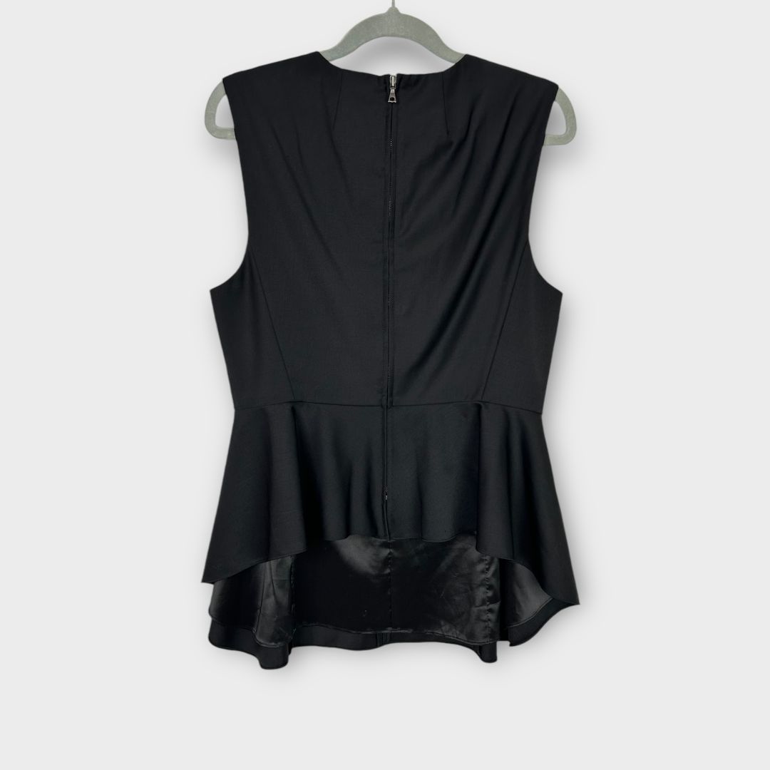 Theory Wool Blend Kalsing Peplum Top - M