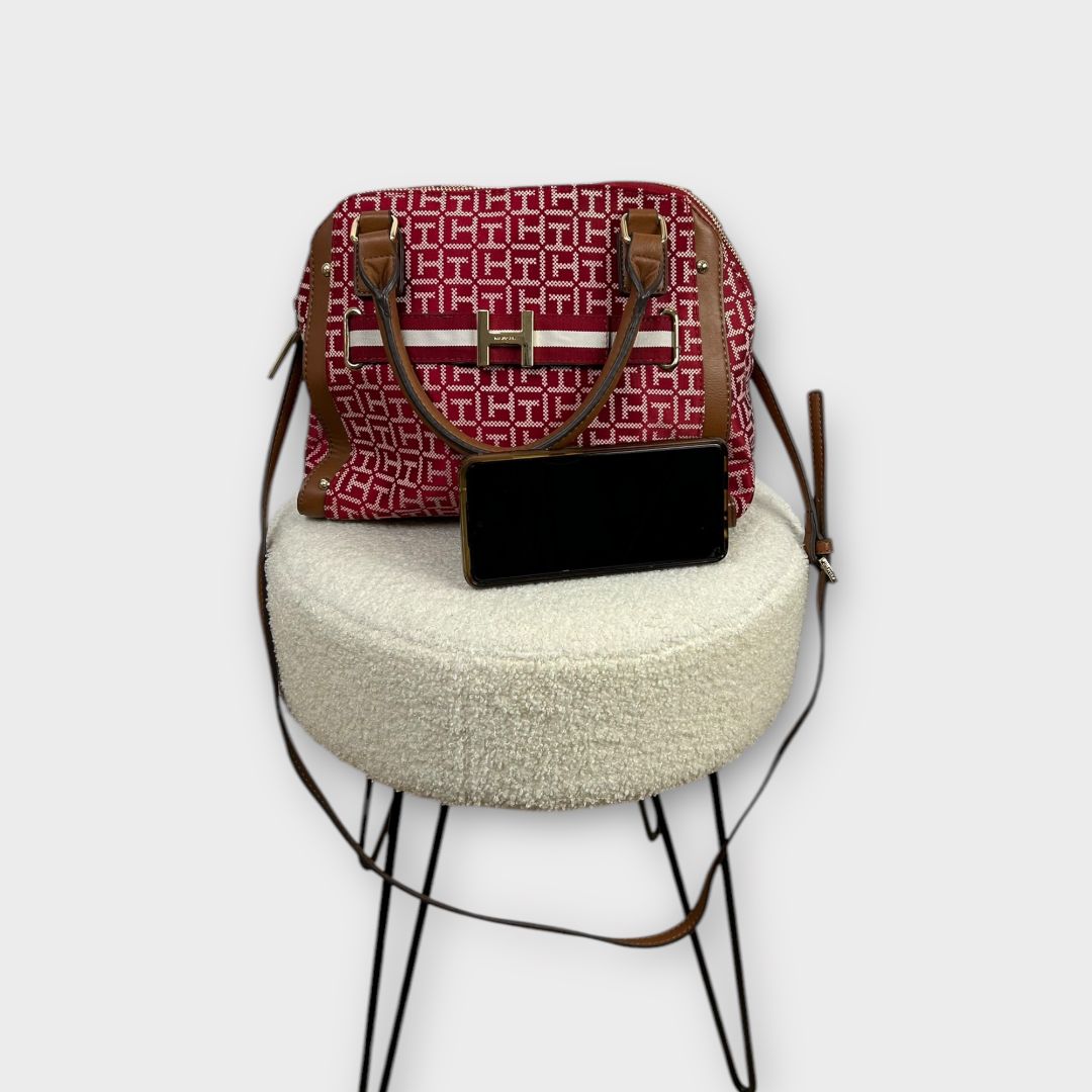 Tommy Hilfiger Canvas Leather Trim Bag - One Size