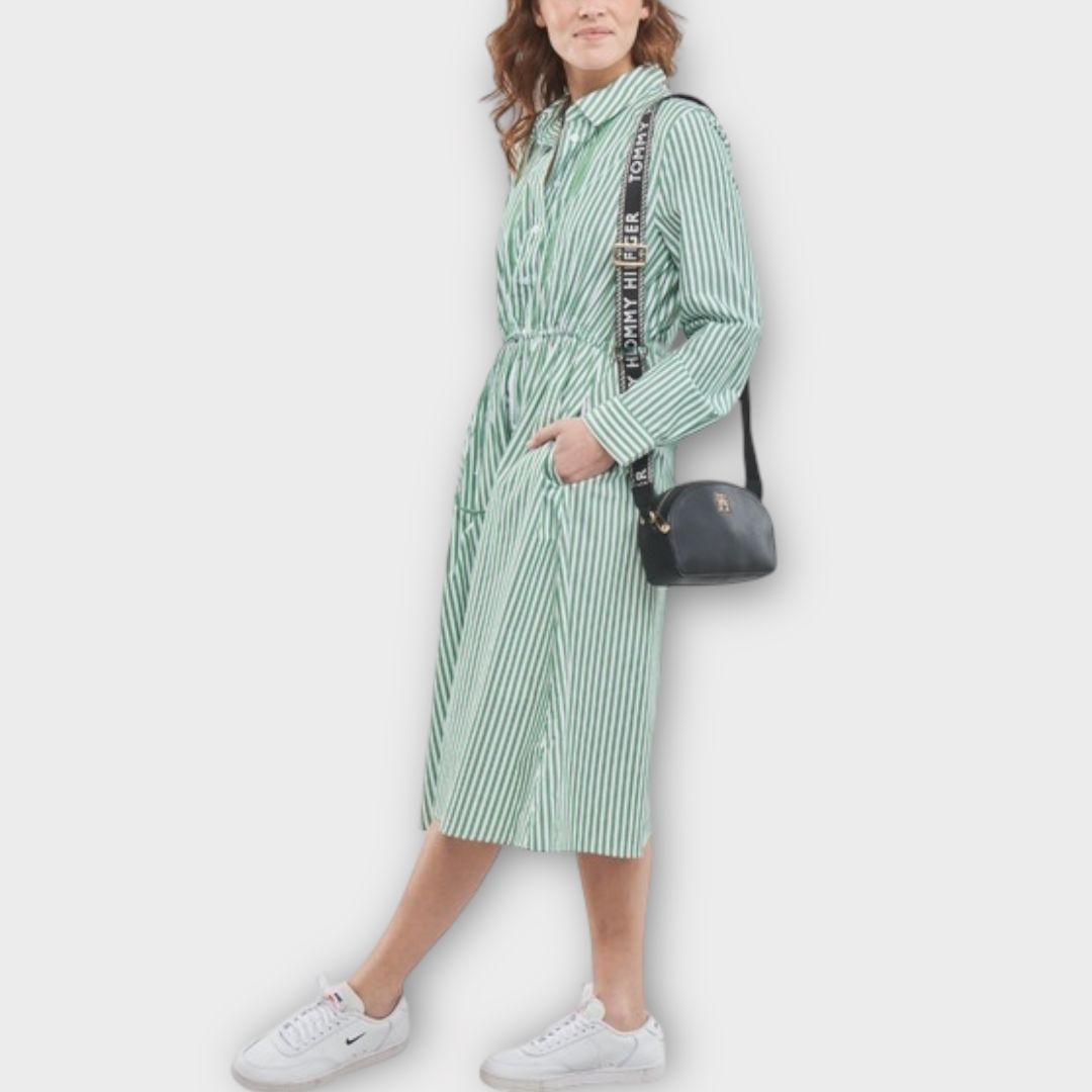 Tommy Hilfiger Stripe Cotton Shirt Dress - 8/10