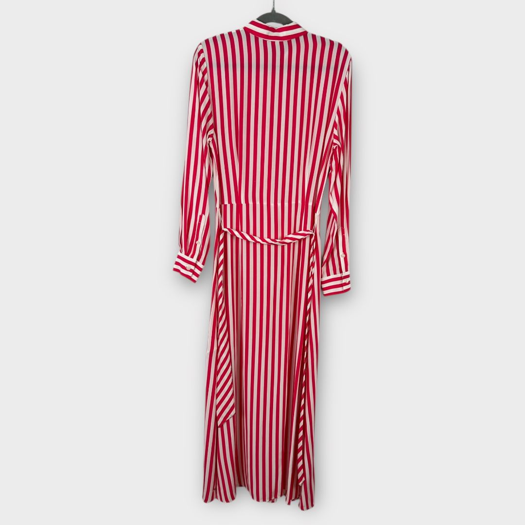 Tommy Hilfiger Striped Maxi Shirt Dress - 8